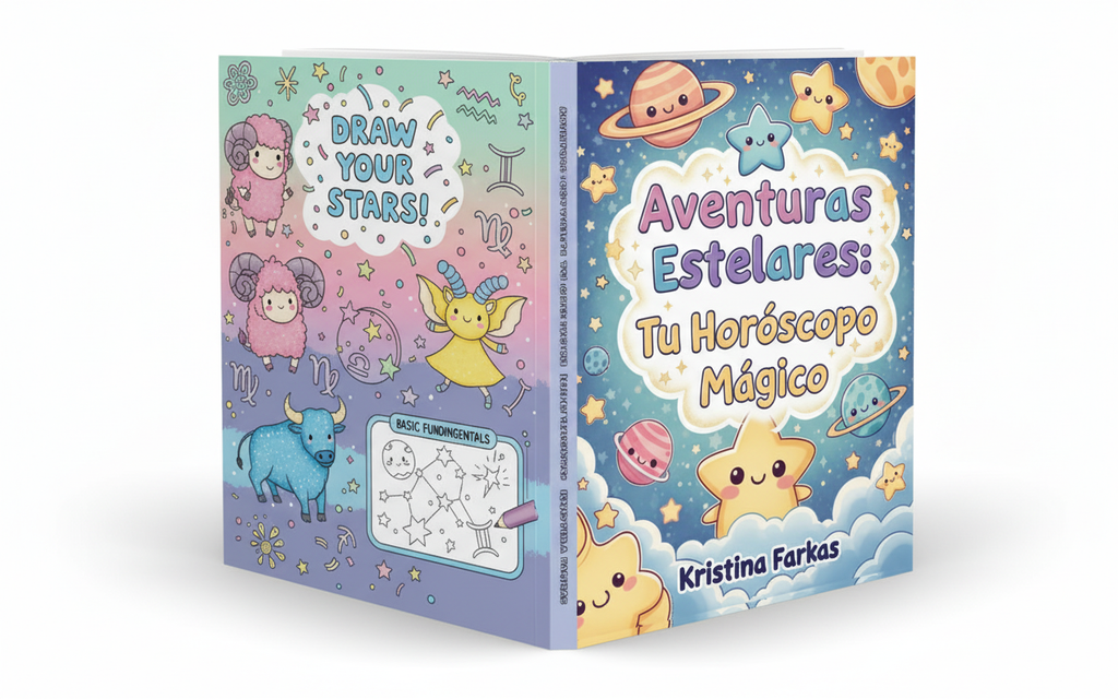 Aventuras estelares. Colorea Dibujos Kawaii