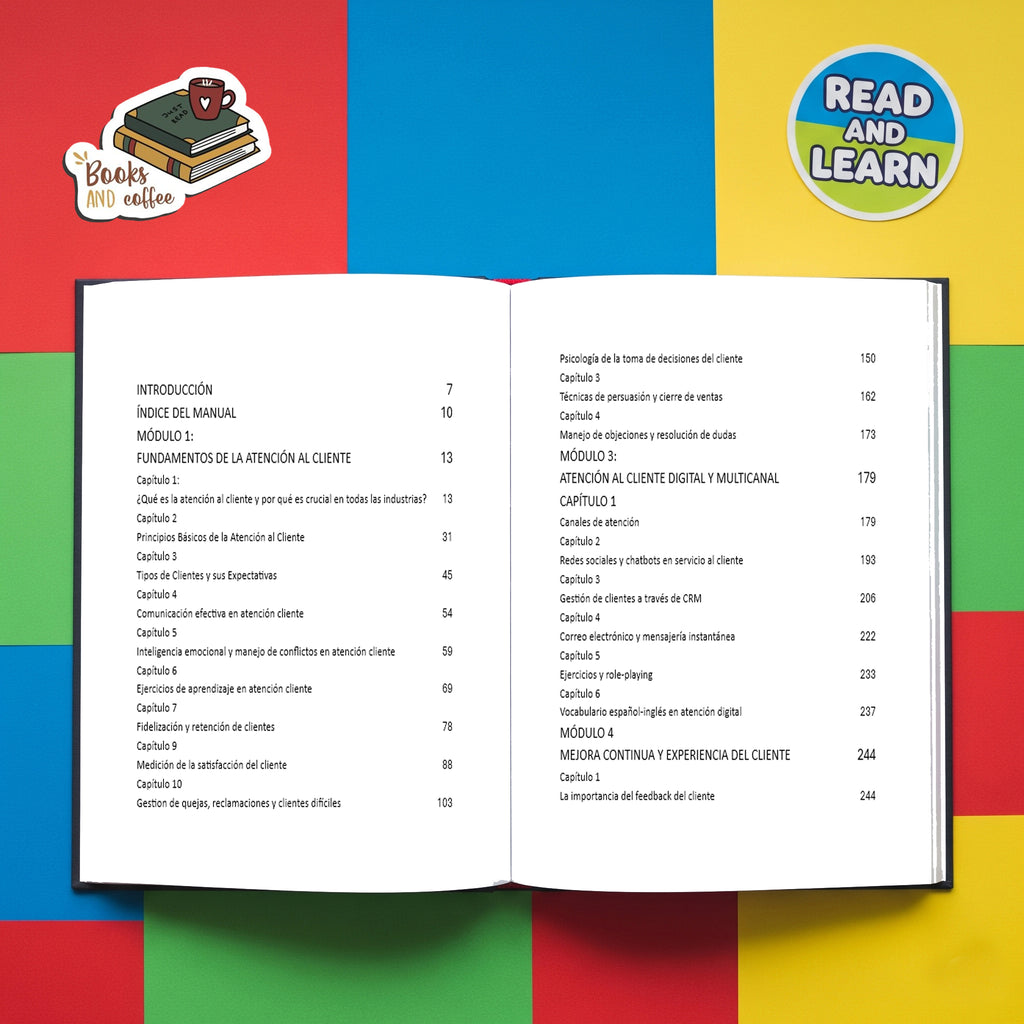 Manual atención al cliente: Cómo transformar clientes difíciles. Libro bilingüe (español-inglés) con ejercicios y vocabulario para profesionales. 360 páginas.